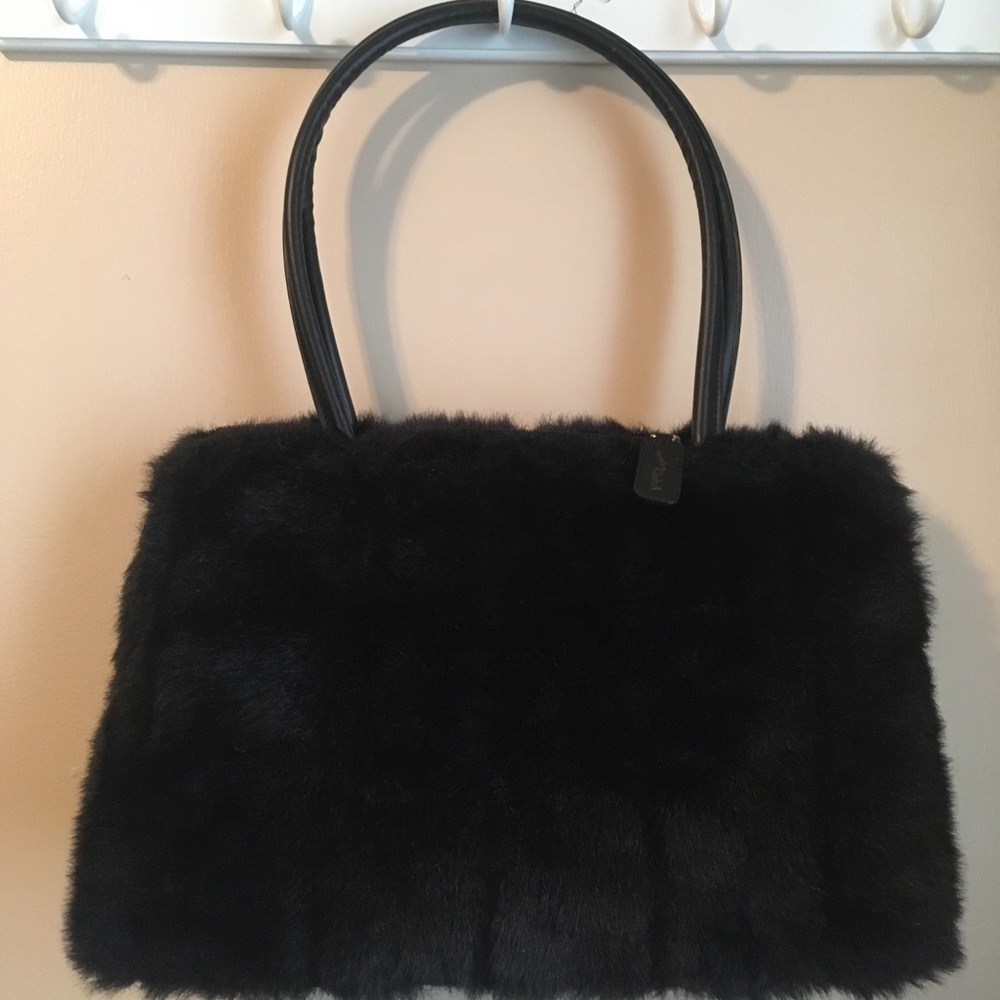 Signature Club A Faux Fur Shoulder Bag